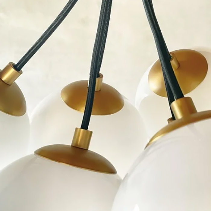 MARCO-6 6灯 ペンダントライト｜乳白ガラス