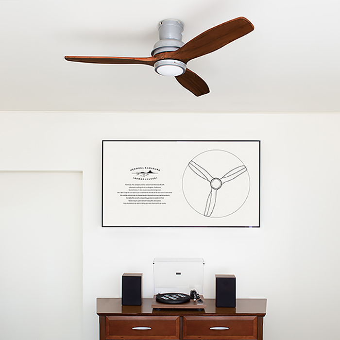 シーリングファンライト｜ウォールナット・リモコン・HERMOSA