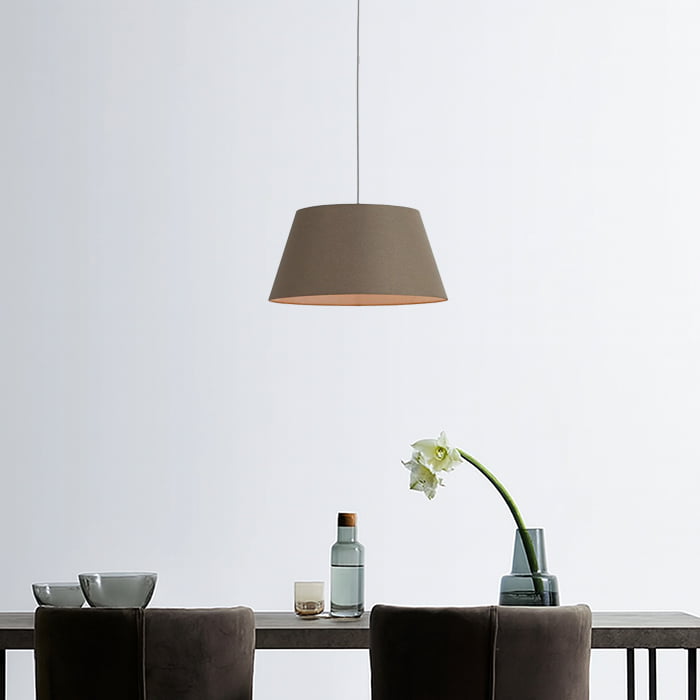 Espresso-shallow fabric ペンダントライト｜ブラウン