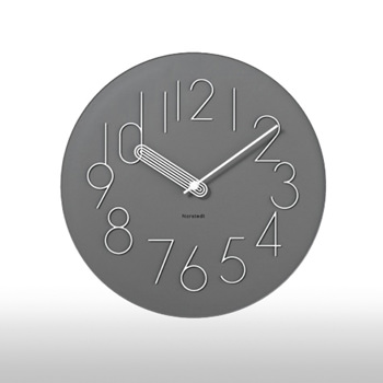 Bork 壁掛け時計 グレー・スイープムーブメント