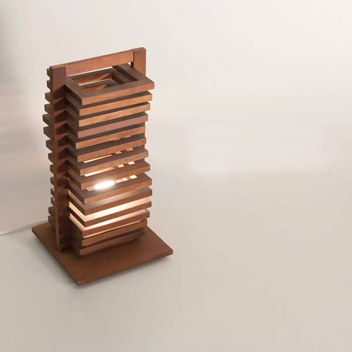 Hikidashi モダン スタンドライト・ダークブラウン