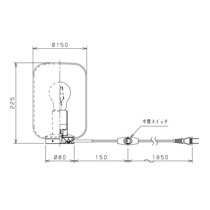 Glass-lamp クリア・スタンドライト