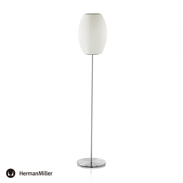 ネルソン バブルランプ・シガー ロータス フロアランプ・スチール｜ハーマンミラー