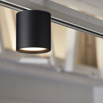 光色切替型ダウンライト ダクトレール用・100W相当｜ブラック