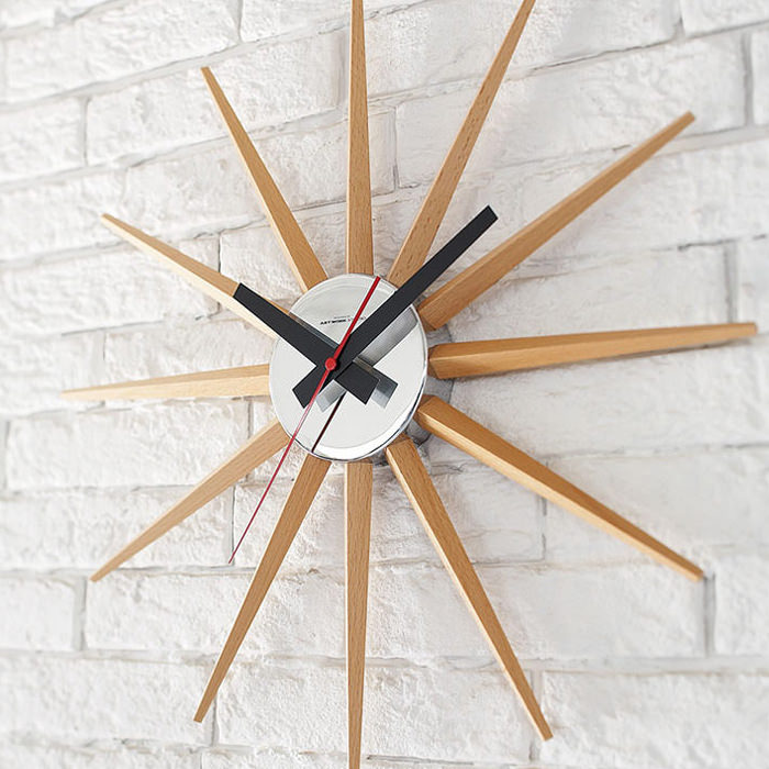壁掛け時計 ナチュラル・北欧テイスト｜スイープムーブメント