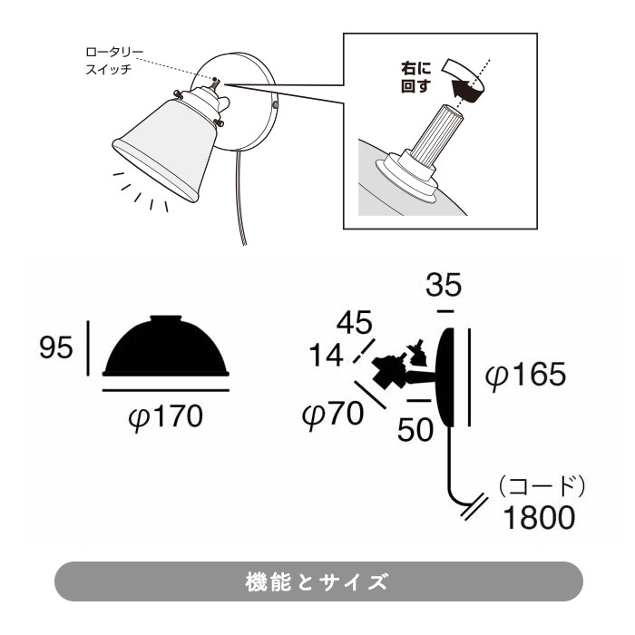 Diner-2 リブ模様入りガラスウォールランプ