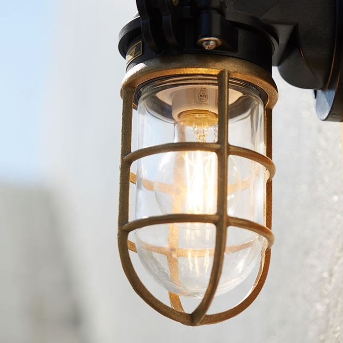 エクステリア用ポーチライト・60W 真鍮｜ブラック