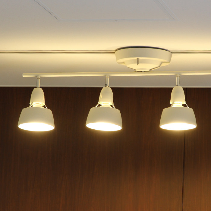 リモコン式 シーリングスポットライト・10~12畳 ホワイト