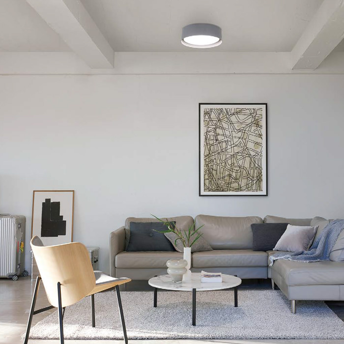 Compact グレー 8畳 ・リモコン式 シーリングライト