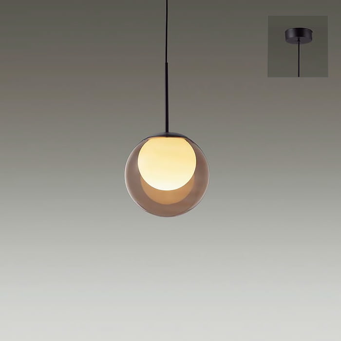 MORE STYLE Φ220 ペンダントライト｜アンバーガラス