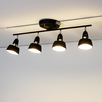 リモコン式 シーリングスポットライト・10~12畳 ブラック