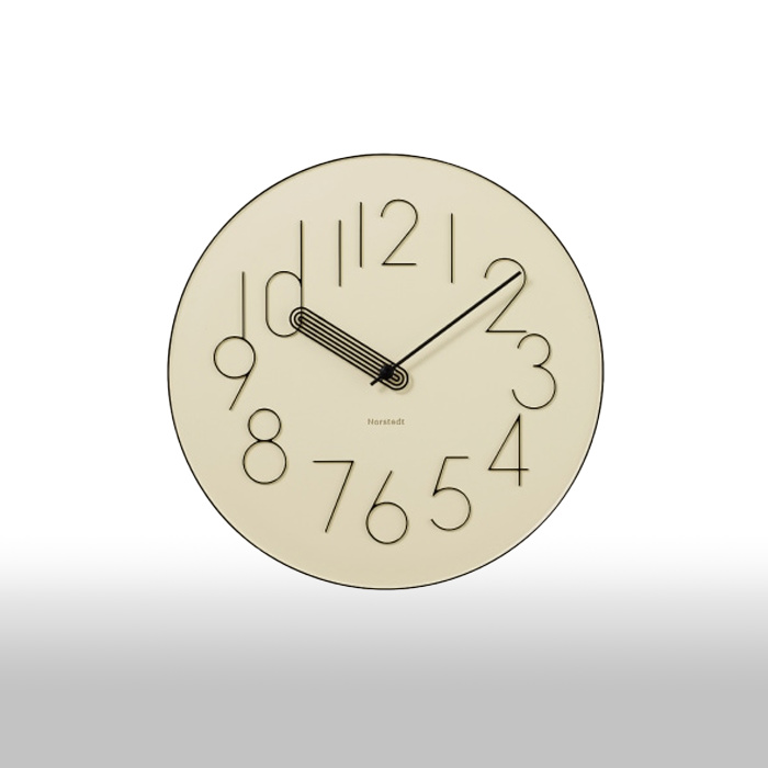 Bork 壁掛け時計 ベージュ・スイープムーブメント