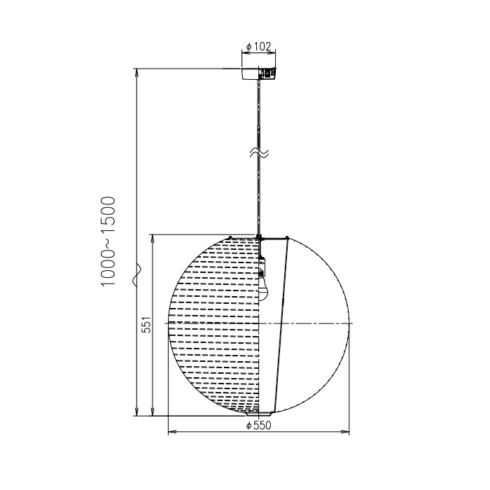 Zen-ver.1 ペンダントライト Φ550 和紙｜60W相当