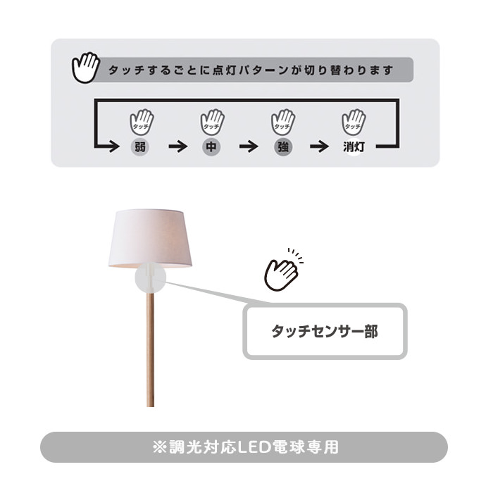 フロアスタンド 布・大理石 ホテルライク・60W | 各2色