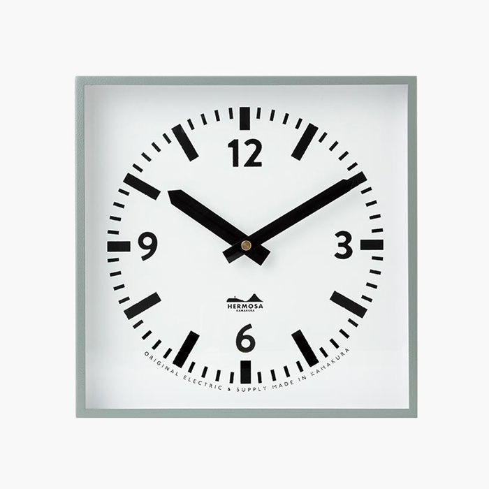 スクエアクロック・スイープムーブメント｜グレー