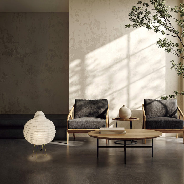 RAI-7557 美濃和紙 提灯スタンドランプ｜フットスイッチ式