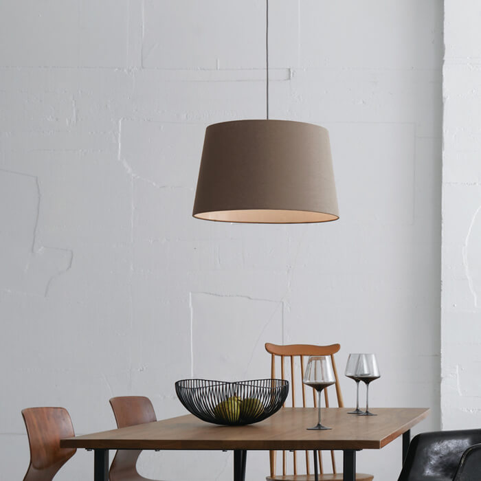 Espresso fabric ペンダントライト｜ブラウン