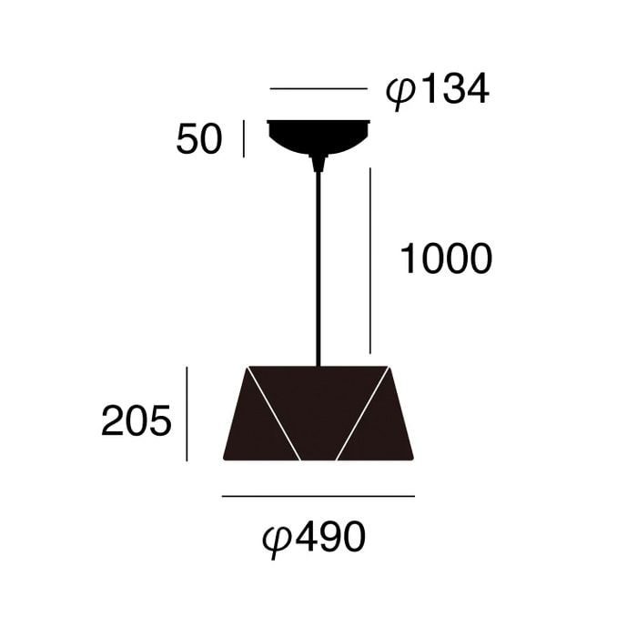 Espresso-3-shallow ペンダントライト｜ブラウン
