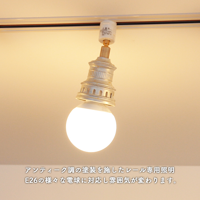 Antico-LED スポットダクトレール用 ｜シルバー 60W相当