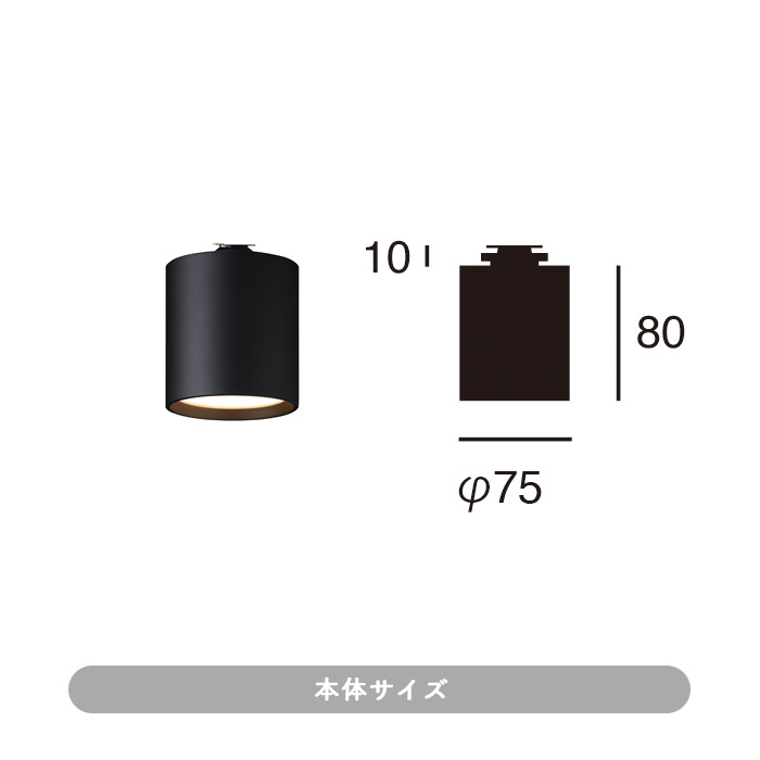 光色切替型ダウンライト ダクトレール用・100W相当｜ブラック