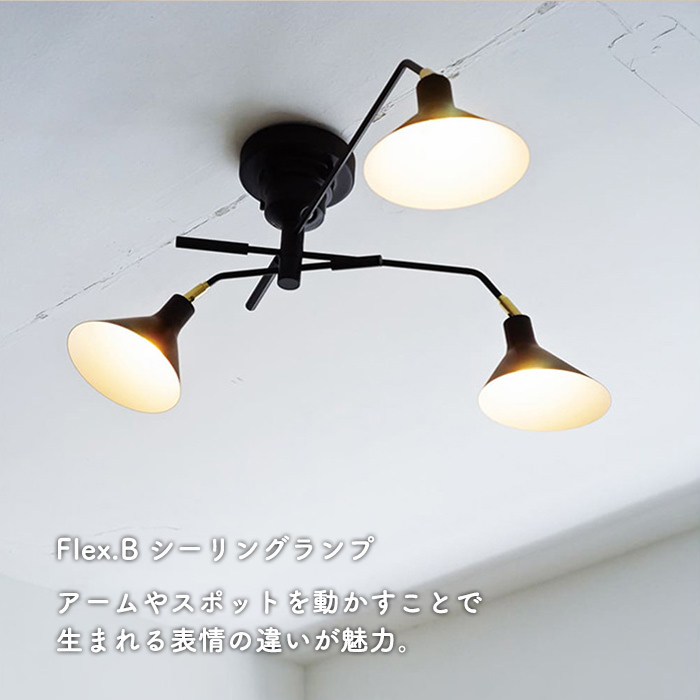 リモコン式 可動型3灯式シーリングスポット