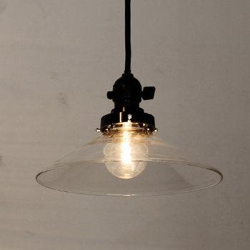 昭和レトロ ラジオソケット ペンダントライト｜透明ガラス