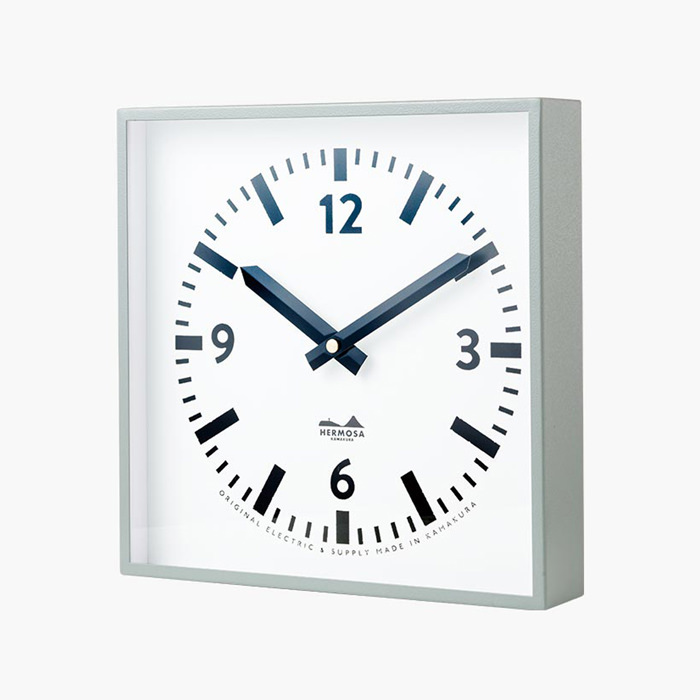 スクエアクロック・スイープムーブメント｜グレー