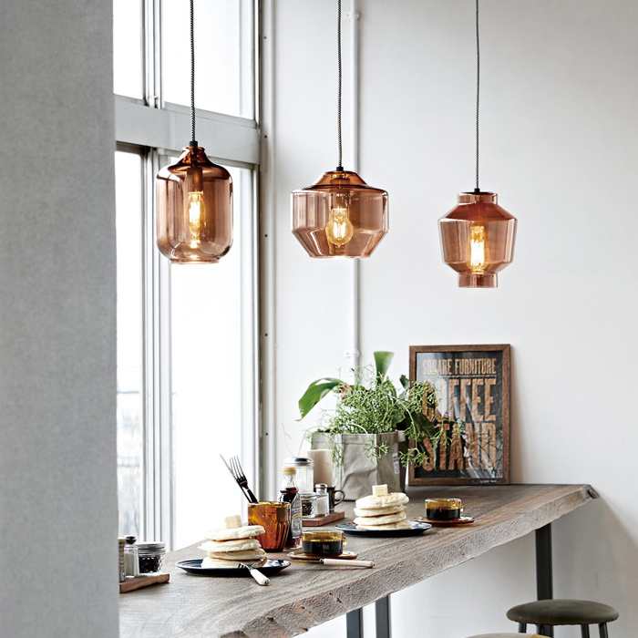 ペンダントライト ガラス・全3色【Trans-B】