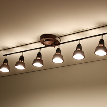 リモコン式 6灯シーリングスポット ブラウン×ブラック・8~12畳