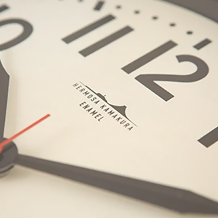 HORO-BLACK 琺瑯・レトロ・壁掛け時計｜ブラック