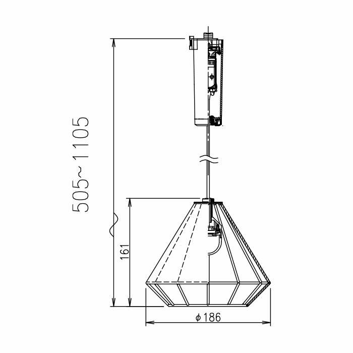 YUI ペンダントライト 60W相当・和紙｜ダクトレール用