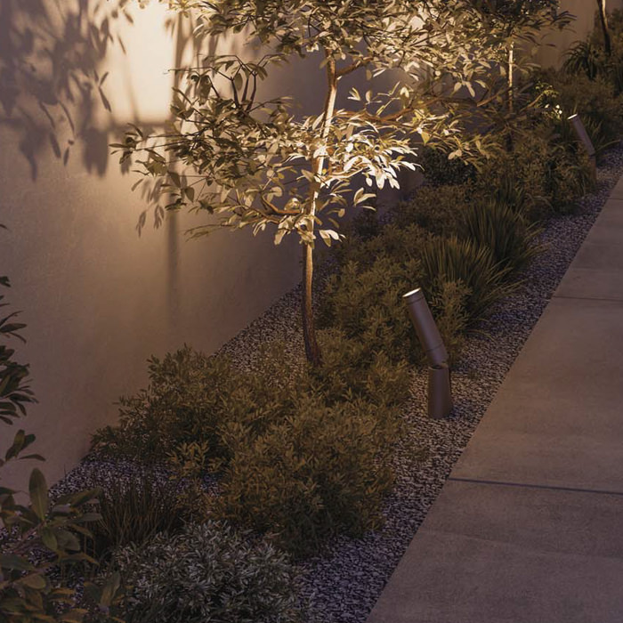 エクステリア スポットライト・サテンシルバー｜60W