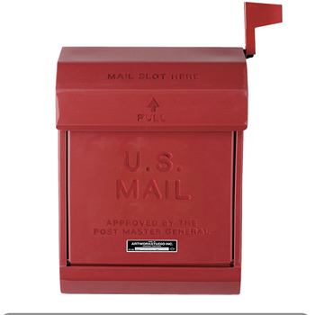 US Mail box2 ロゴ入りポスト | レッド