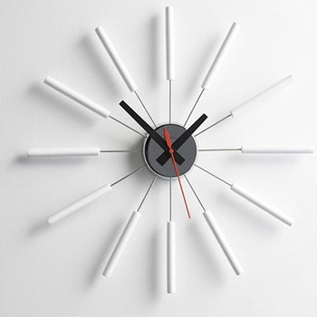 壁掛け時計 Atras｜ホワイト・スイープムーブメント式