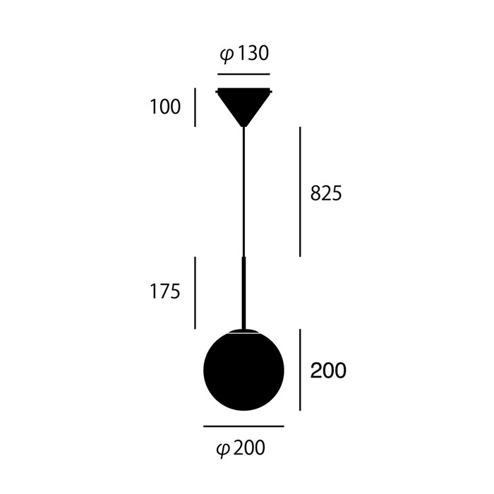 SB-1 ペンダントライト(M)・Φ200｜ホワイト