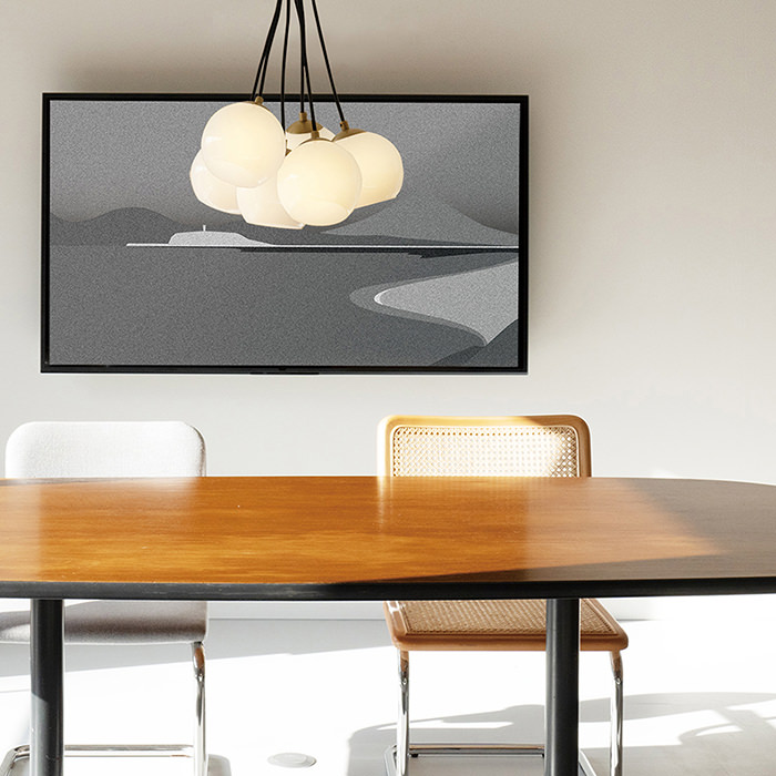 MARCO-6 6灯 ペンダントライト｜乳白ガラス