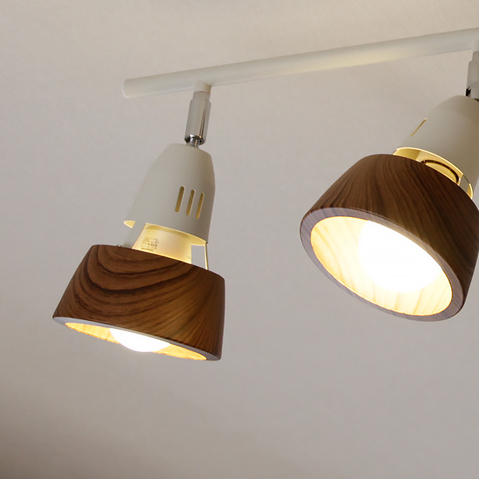 リモコン式 6灯シーリングスポット ベージュ×ホワイト・8~12畳