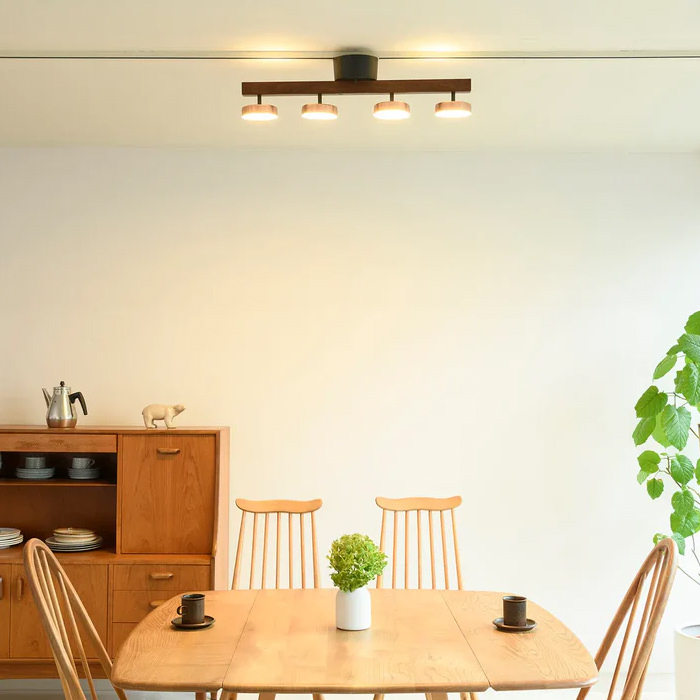 MANI リモコン式 シーリングスポットライト・調光調色｜ブロンズ