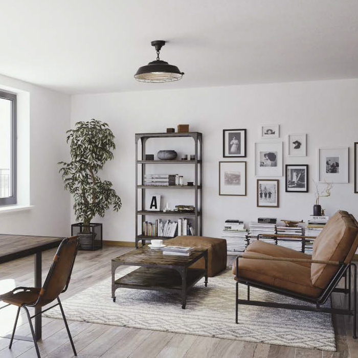 リモコン式 インダストリアル ペンダントライト ~8畳・ビンテージブラック