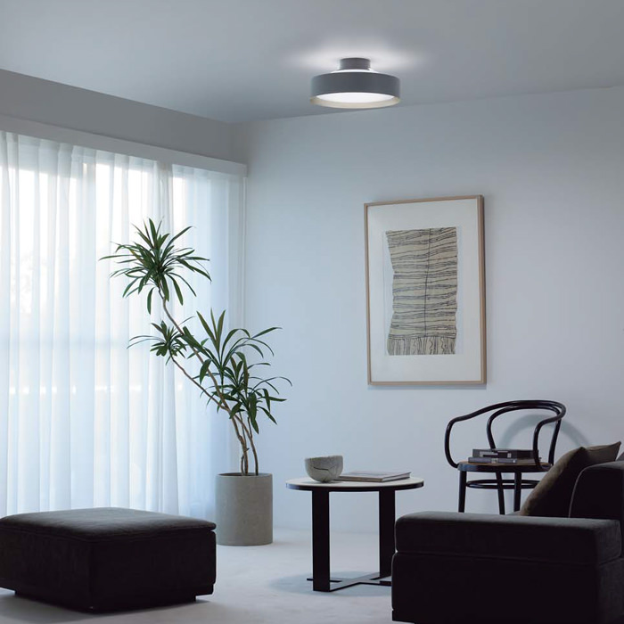 DC8 ブラック 間接照明シーリングライト 6〜8畳｜調光調色