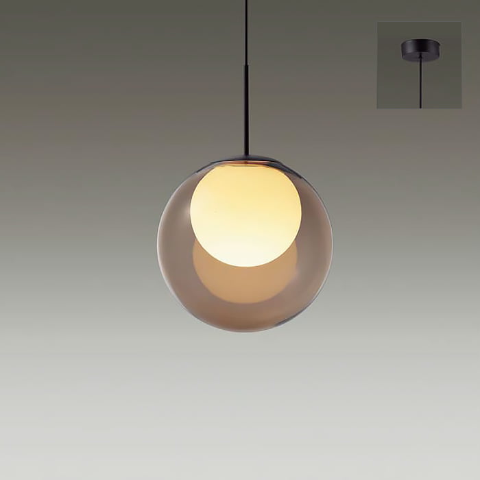 MORE STYLE Φ350 ペンダントライト｜アンバーガラス