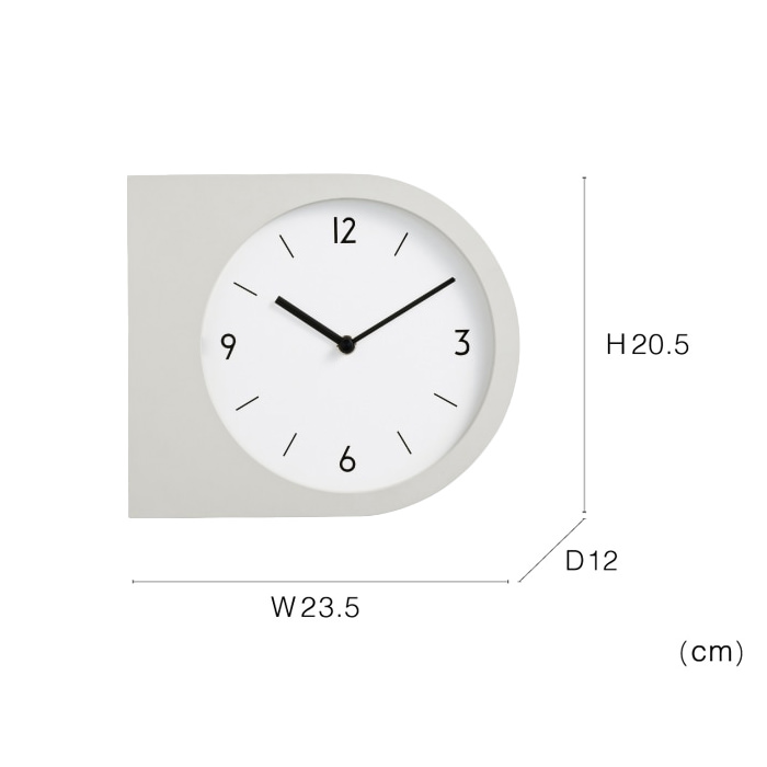 madet 両面時計 ライトグレー・スイープムーブメント