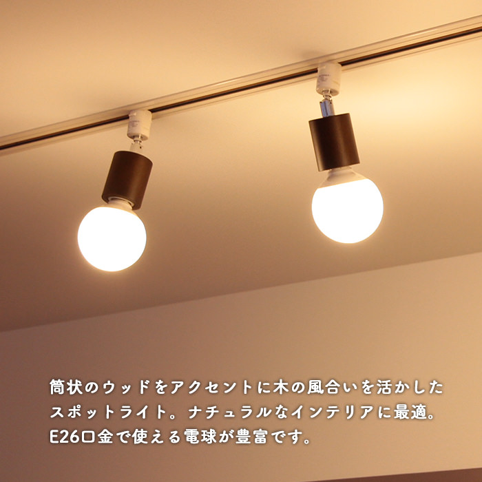 Circle-Wood spot・ブラウン | ダクトレール用