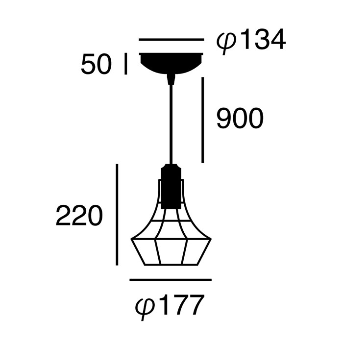 ペンダントライト ブラックフレーム【A-design】