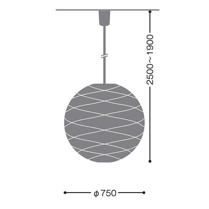 和風 提灯ペンダントライト・幅750