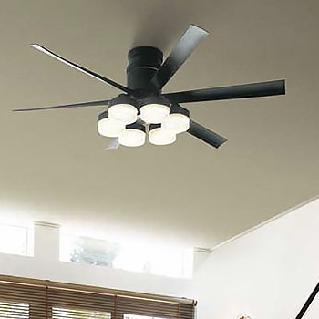 シーリングファンライト｜10畳・6枚羽根・DCモーター・リモコン・チャコールグレー