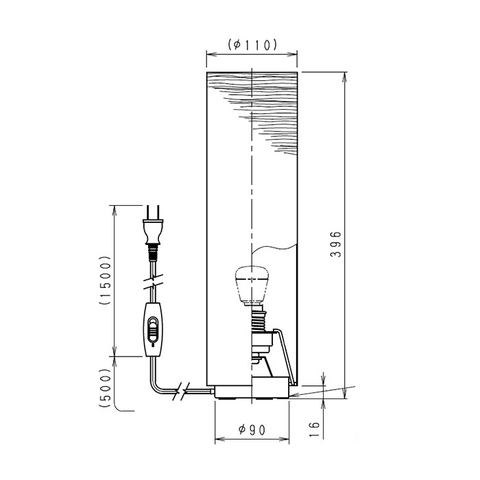 和モダン 和風スタンドライト 高39cm｜因州和紙