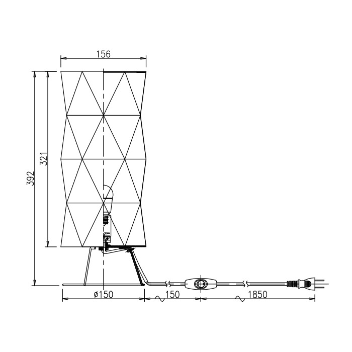 Facet Glow テーブルランプ｜和モダン