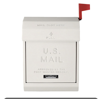 US Mail box2 ロゴ入りポスト | クリーム