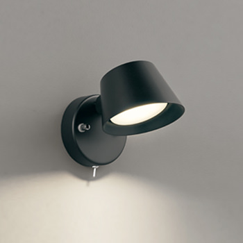 キッチンスポットライト 手元スイッチ・電球色 60W相当｜ブラック